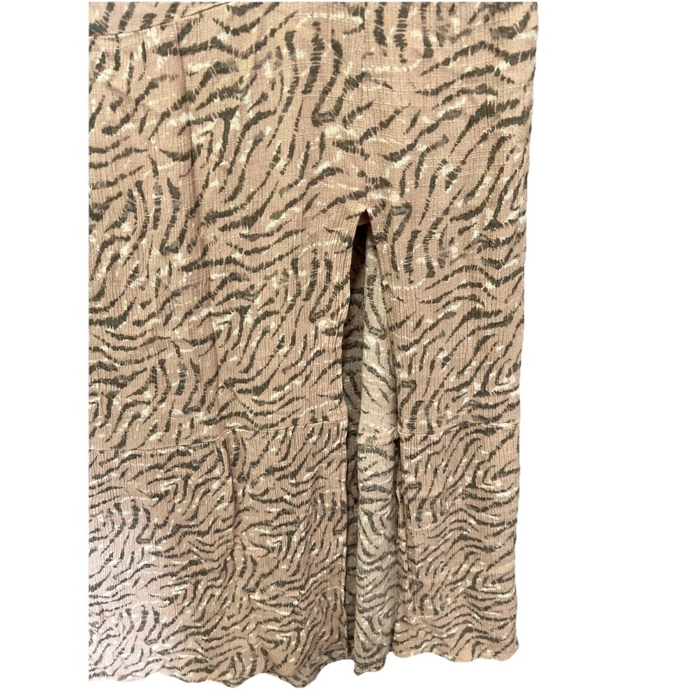 Y2K Women's Midi Skirt Pink Animal Print Size XL Late 90s PNW - Picture 1 of 4